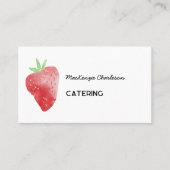 Strawberry Waterverf Catering Services QR Code Visitekaartje (Voorkant)
