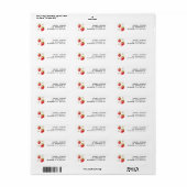 Strawberry Waterverf Return Address Etiket (Full Sheet)