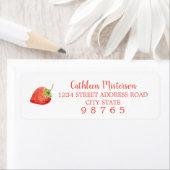 Strawberry Waterverf Return Address Labels (Insitu)