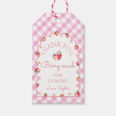 Strawberry Wavy Hartelijk dank Cadeaulabel (Voorkant)