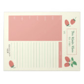 Strawberry Weekly Meal Kruidenier Planner Notitieblok (Voorkant)