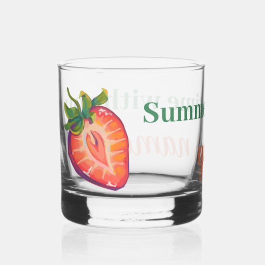 Strawberry whisky glas (Voorkant)