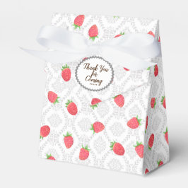 Strawberry White Favor Box Bedankdoosjes