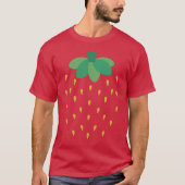 strawberry with a red background t-shirt (Voorkant)
