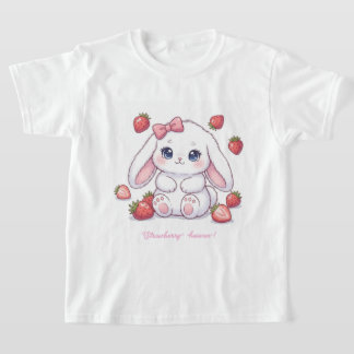 Strawberry Wonderland Bunny - Anime Style Kawaii  T-shirt