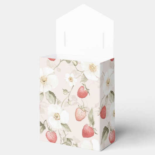 Strawberry Woodland Baby Shower Bedankdoosjes (Geopend)