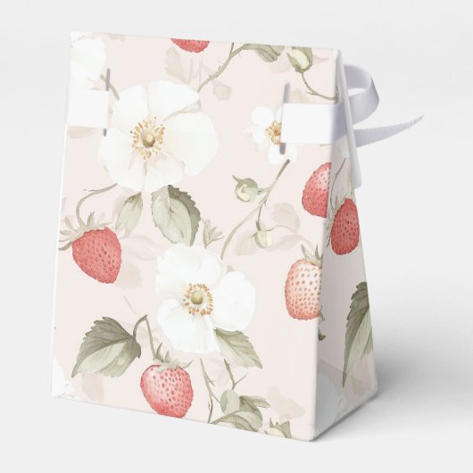 Strawberry Woodland Baby Shower Bedankdoosjes (Achterkant)