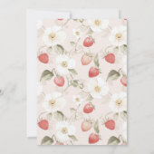 Strawberry Woodland Baby Shower Kaart (Achterkant)