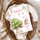 Strawberry Woodland Baby Shower Kaart