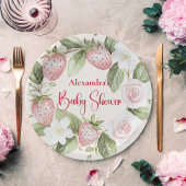 Strawberry Woodland Baby Shower Papieren Bordje
