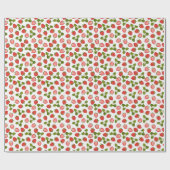Strawberry Wrapping Paper - White Cadeaupapier (Vlak)