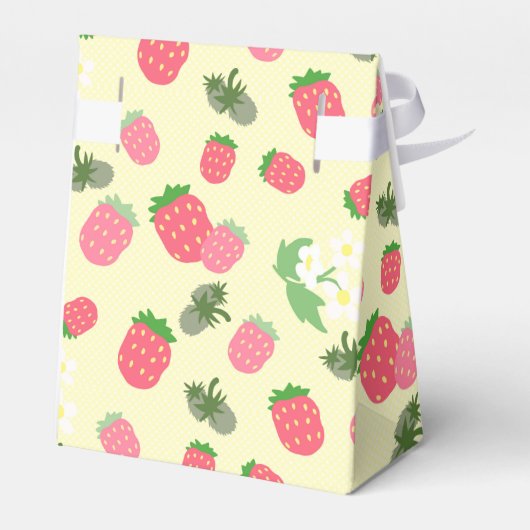 Strawberry Yellow Favor Box Bedankdoosjes (Achterkant)