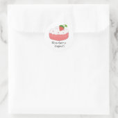 Strawberry Yogurt Ronde Sticker (Tas)