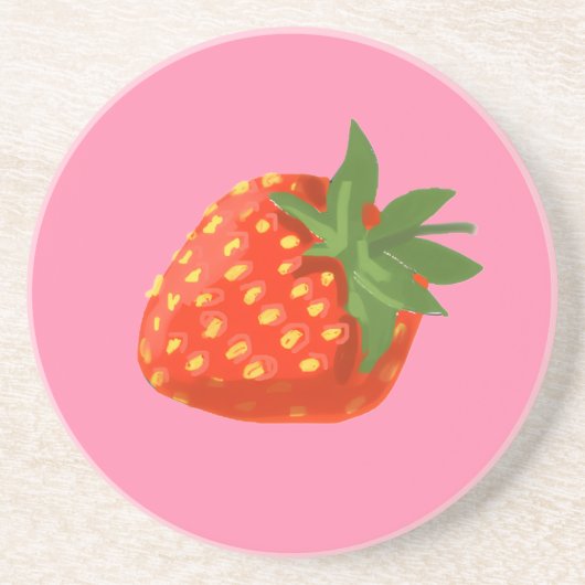 Strawberry Zandsteen Onderzetter (Voorkant)