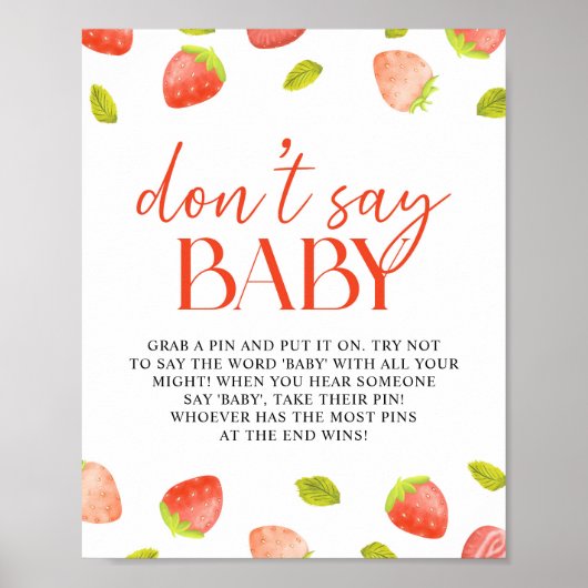 Strawberry zeg niet dat Baby game Berry Sweet Show Poster (Voorkant)