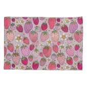 Strawberry zomer naadloos patroon kussensloop (Achterkant)