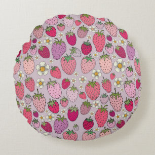 Strawberry zomer naadloos patroon rond kussen