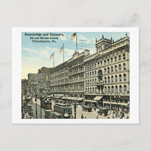 Strawbridge & Clothiers, Vintage van Philadelphia, Briefkaart (Voorkant)