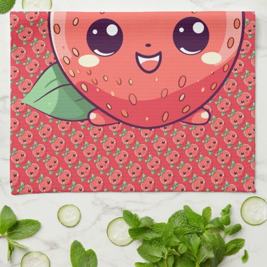 Strawbs Theedoek (Gevouwen)