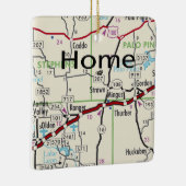 Strawn TX Map Keramisch Ornament (Rechts)