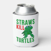 Straws Kill Turtles Blikjeskoeler (Blikje Voorkant)