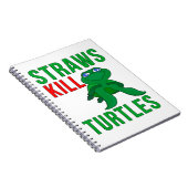 Straws Kill Turtles Notitieboek (Rechterzijde)