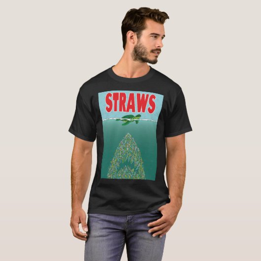 Straws retro t-shirt (Voorkant volledig)