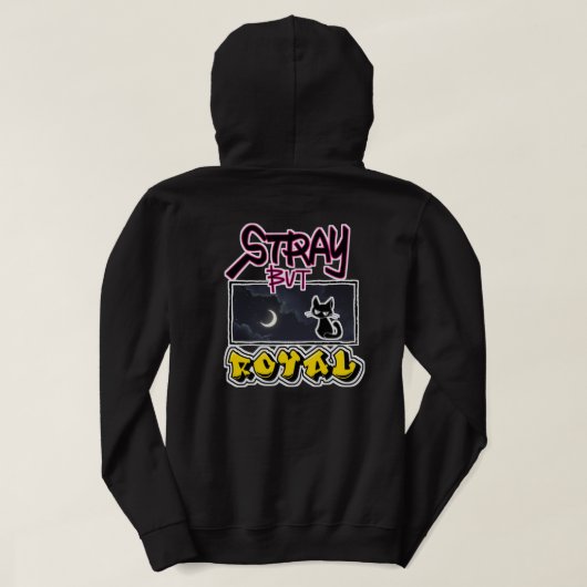 STRAY BUT ROYAL — Black Cat Division (Back Print) Hoodie (Design achterkant)