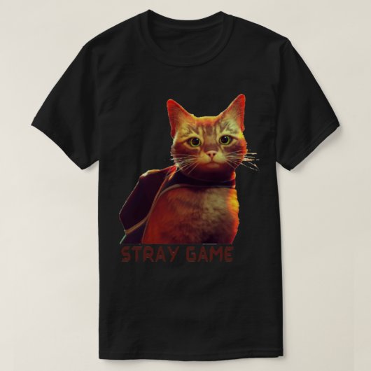 stray cat game, stray video game, stray game   t-shirt (Design voorkant)