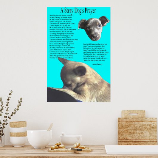 Stray Dog's gebed Poster (Keuken)