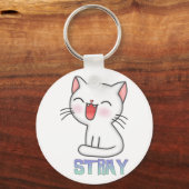 Stray Game - Stray - Stray Cat - Stray Cat Game! C Sleutelhanger (Voorkant)