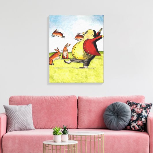Stray Hares Canvas Afdruk (Insitu (Woonkamer))