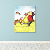 Stray Hares Canvas Afdruk (Insitu (Houten vloer))
