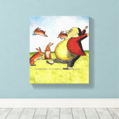 Stray Hares Canvas Afdruk (Insitu (Houten vloer))