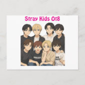 Stray Kids Anime Graphic Briefkaart (Voorkant)