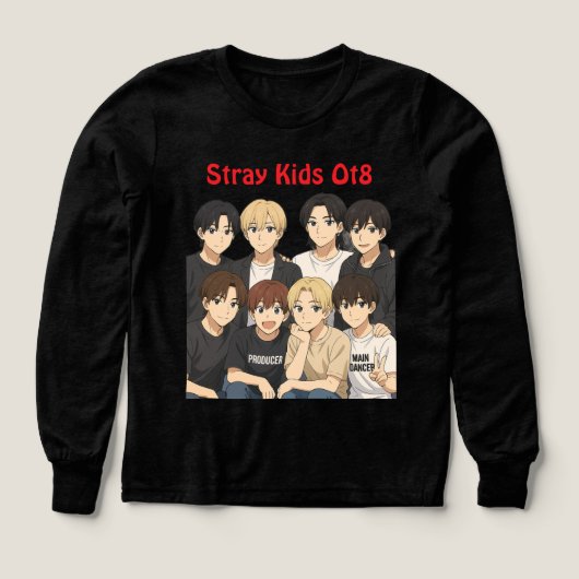 Stray Kids Anime Graphic Tee (Voorkant)