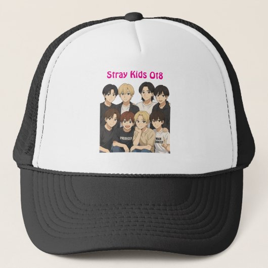 Stray Kids Anime Graphic Trucker Hat Pet (Voorkant)