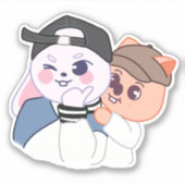 STRAY KIDS (SKZOO)  minsung Schattige Selca  Sticker (Voorkant)