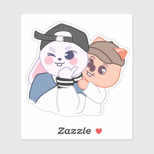 STRAY KIDS (SKZOO)  minsung Schattige Selca  Sticker (Vel)
