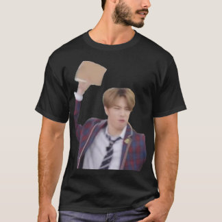 Stray Kinder Hyunjin Book Meme Sticker.png T-shirt