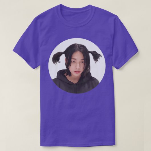 Stray Kinder Hyunjin-penstaarten Cute Hair Circle  T-shirt (Design voorkant)