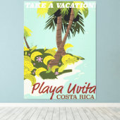Straya Uvita, Costa rica strandreisposter/ Canvas Afdruk (Insitu (Houten vloer))