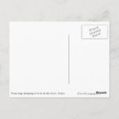 Strayhonden voor vuile groene deuren briefkaart (Achterkant)