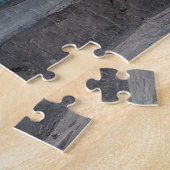 Strayhonden voor vuile groene deuren legpuzzel (Zijkant)