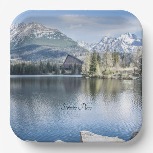 Strbske Pleso, Hoge Tatra, Slowakije Klassieke ron Papieren Bordje