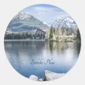 Štrbské Pleso, Hoge Tatras, Slowakije Ronde Sticker (Voorkant)