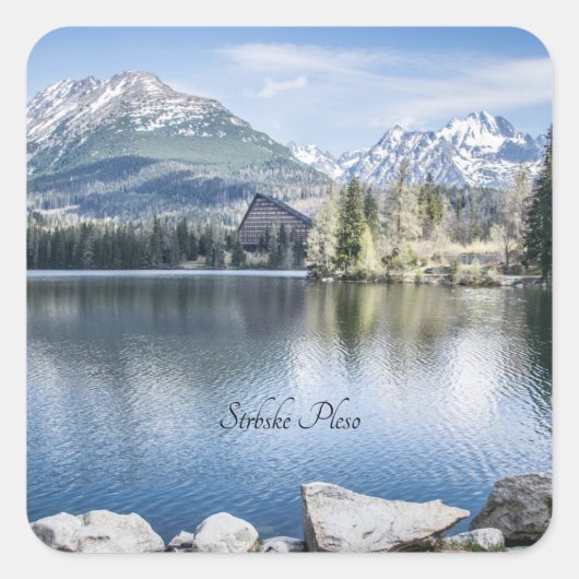 Štrbské Pleso, Hoge Tatras, Slowakije, Vierkante Sticker (Voorkant)