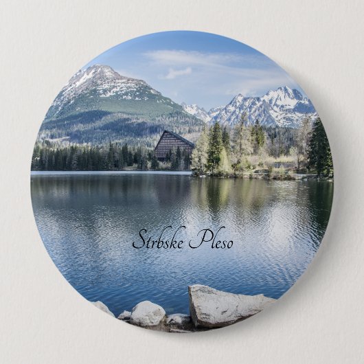 Štrbské Pleso, Hoogste Tatra, Slowakije, Ronde Button 4,0 Cm (Voorkant)