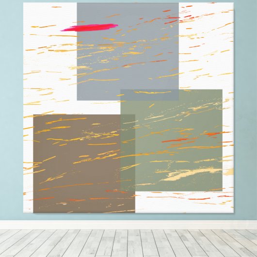 Streak Squares Canvas Afdruk (Insitu (Houten vloer))