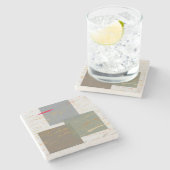 Streak Squares Stenen Onderzetter (Zijkant)